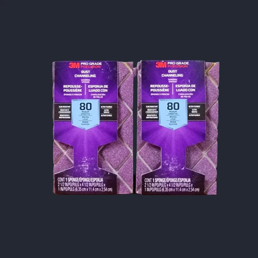 3M Prograde Precision Dust Channeling Sanding Sponges 80 Grit