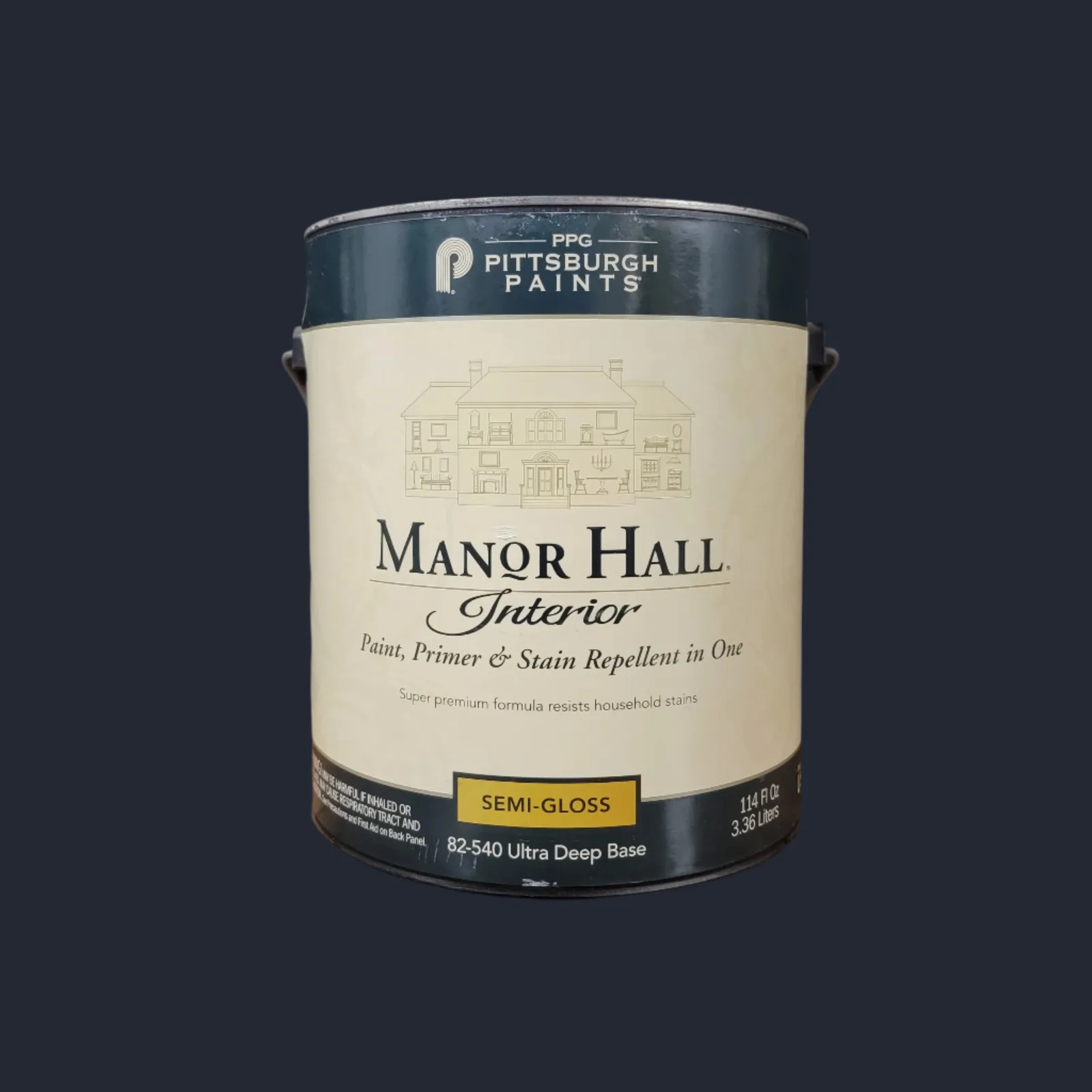 MANOR HALL® Interior Latex · Semi-Gloss · Ultra Deep Base