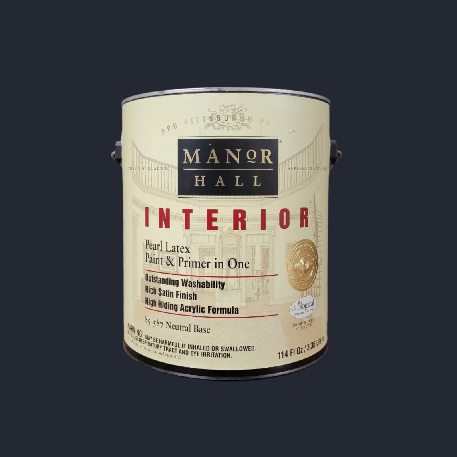 MANOR HALL® Interior Latex · Pearl · Neutral Base