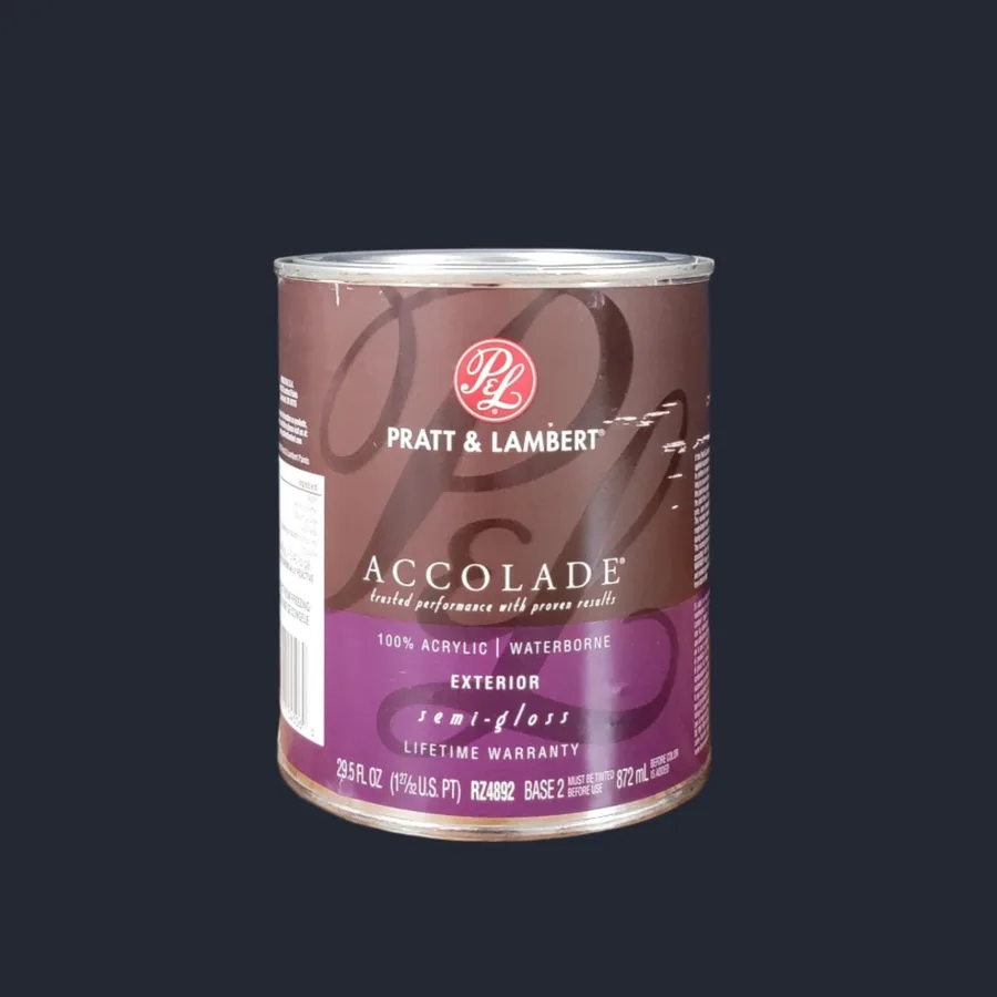 Pratt and Lambert Accolade, simi-gloss, quart size, 2 base