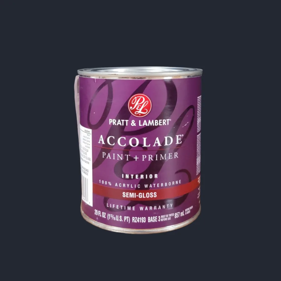 Pratt and Lambert Accolade, simi-gloss, quart size 3 base